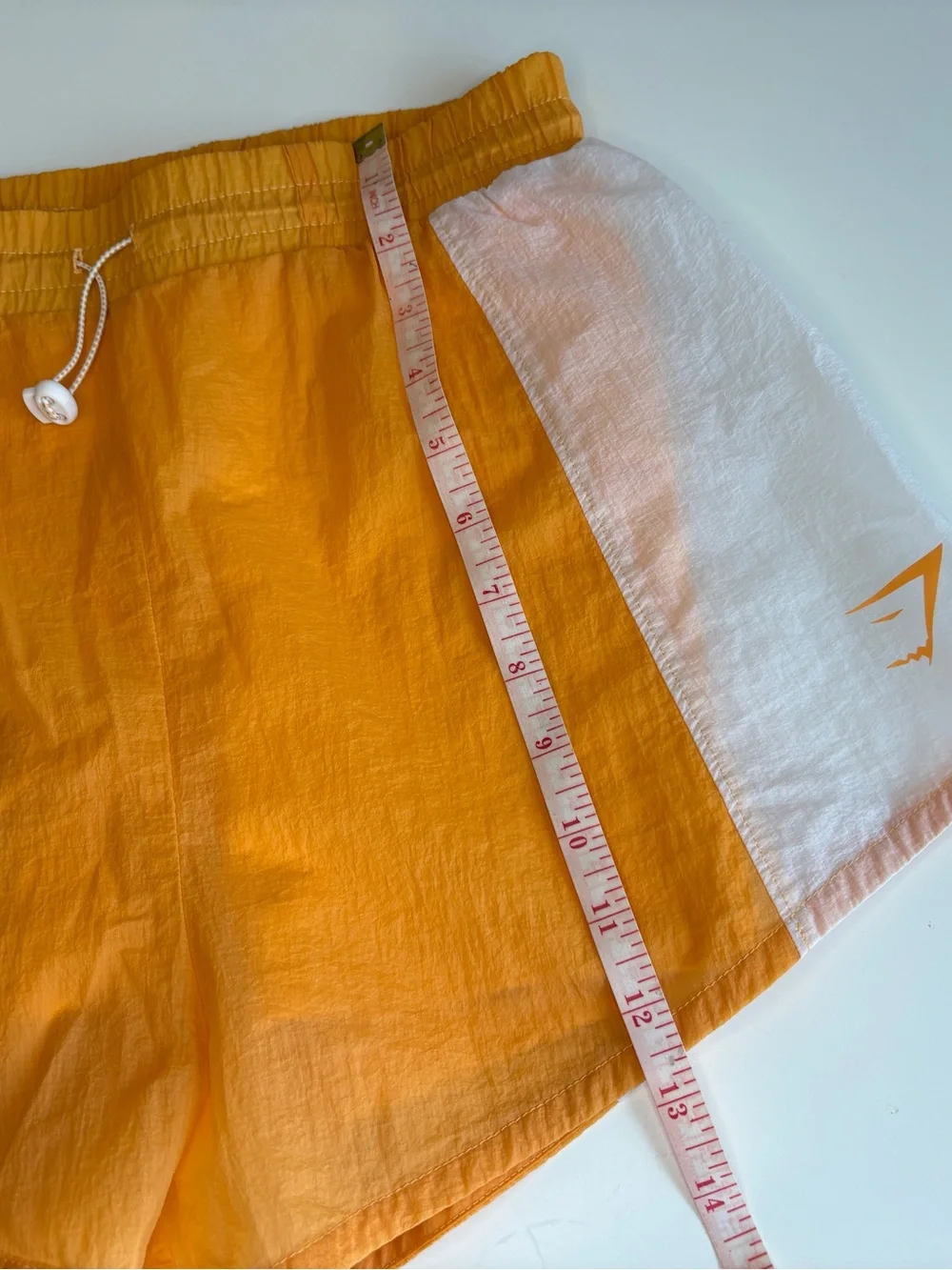 Gymshark Women’s Orange and White Athletic Shorts - Picture 10 of 11
